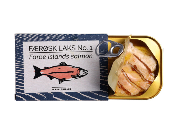 Faroe Islands Salmon Flash Grilled in Cold Pressed - Fangst Tin Fish