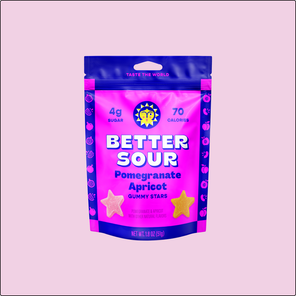 Pomegranate Apricot Gummy Stars - Better Sour