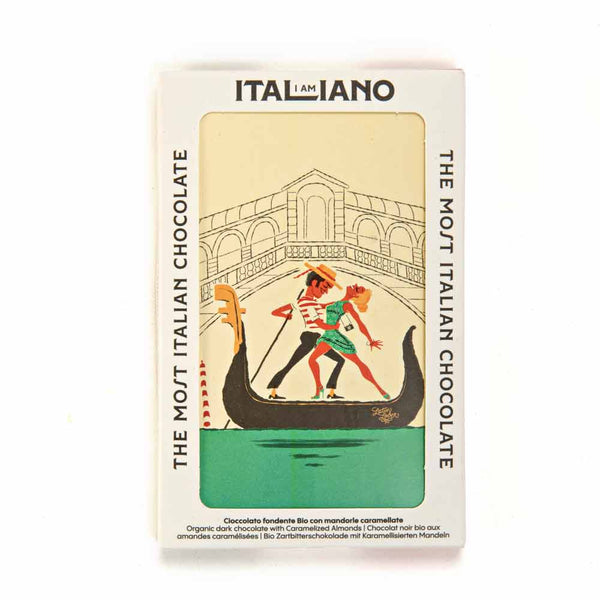 Organic Chocolate With Almond Praline (Venice) 50g - I am Italiano