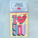 Milk chocolate bar w/ caramel  I Love You  bio · 80g - Le Chocolat des Francais