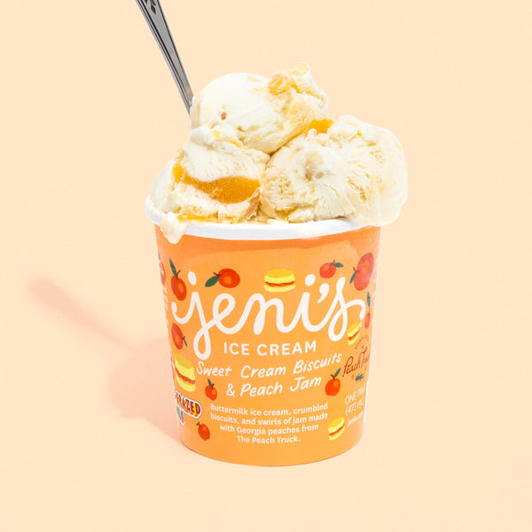 Sweet Cream Biscuits & Peach Jam - Jeni's Splendid Ice Cream