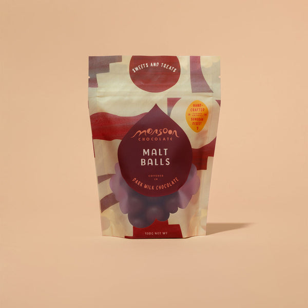 Monsoon Malt Balls Covered in Dark Milk Chocolate 130g - Monsoon Chocolate