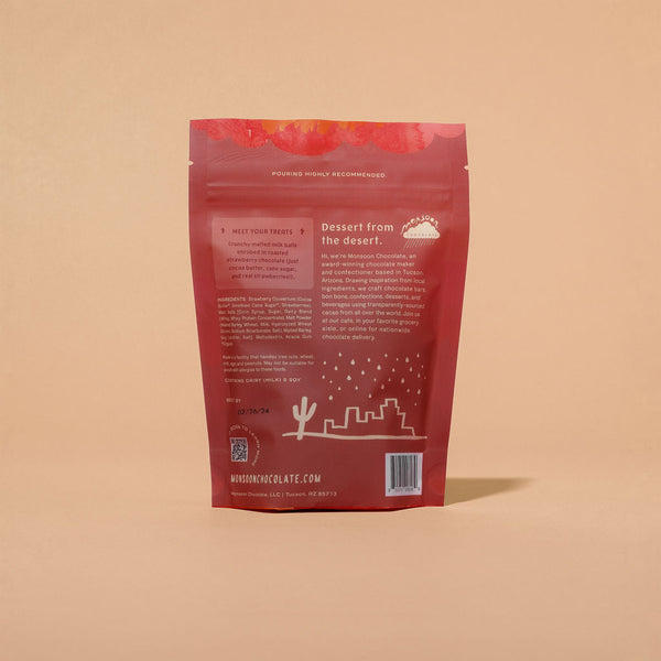 Monsoon Malt Balls Covered in Roasted Strawberry Chocolate 130g - Monsoon Chocolate