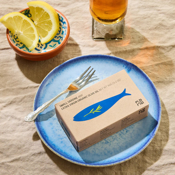 Small Sardines in Extra Virgin Olive Oil Tin Fish - Maria Organic