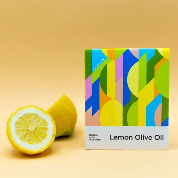 Lemon Olive Oil White Chocolate, 70g - Ocelot Chocolate