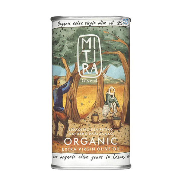 Organic Extra Virgin Olive Oil 250ml Tin - Mitira Lesvos