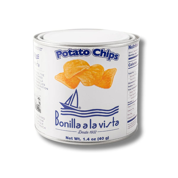 Potato Chips with Sea Salt. Mini Tin. 40g - Bonilla A La Vista