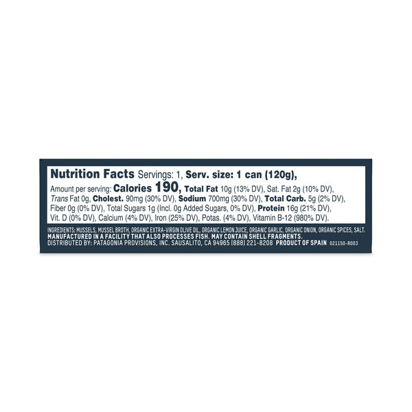 Lemon Herb Mussels Tin Fish - Patagonia Provisions
