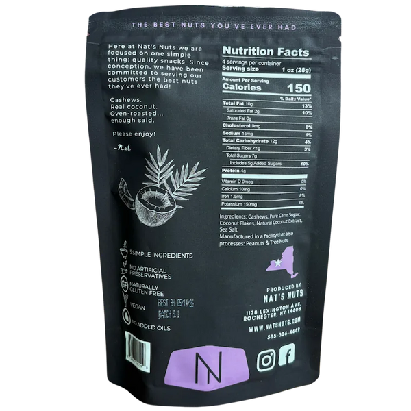 Toasted Coconut Cashews - Nat's Nuts