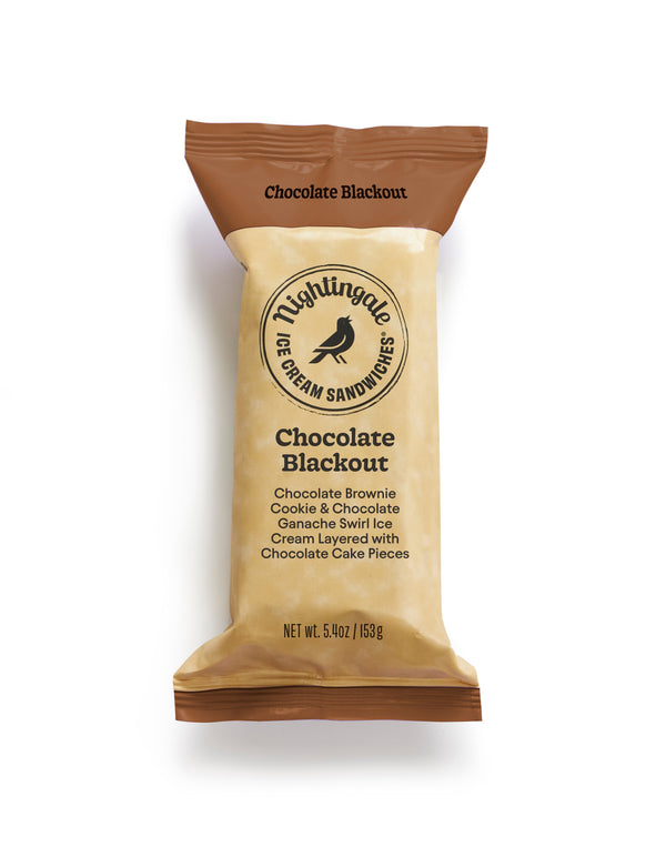 Chocolate Blackout Ice Cream Sandwich - Nightingale Ice Cream
