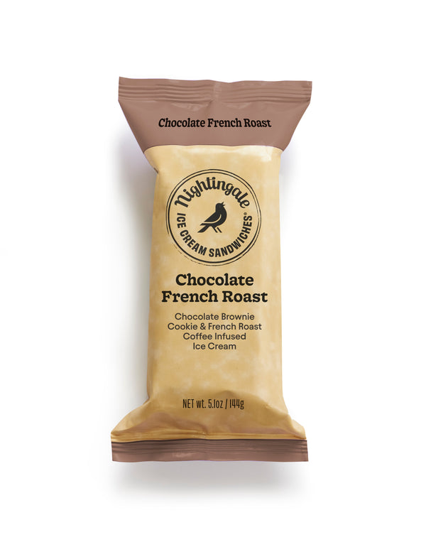 Chocolate French Roast Ice Cream Sandwich - Nightingale Ice Cream