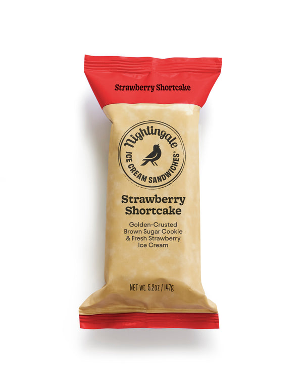 Strawberry Shortcake Ice Cream Sandwich - Nightingale Ice Cream