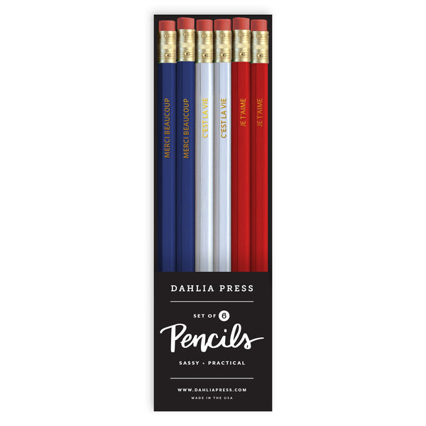 French Set - Set of 6 Pencils - Dahlia Press