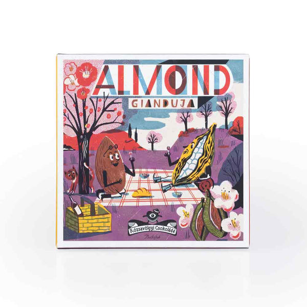 Gianduja Bar w/ Almond Paste, 60g - Rózsavölgyi Csokoládé Chocolate