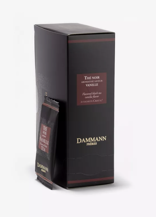 Vanilla Flavored Black Tea, Box of 24 enveloped teabags - Dammann Freres