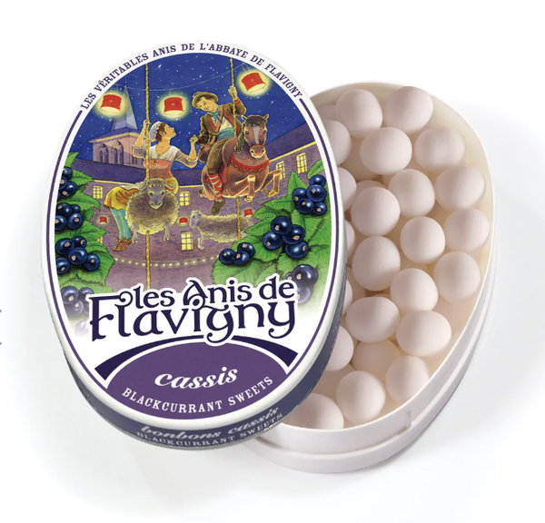 Cassis (Black Currant) Pastilles Oval Tin - Anis de Flavigny