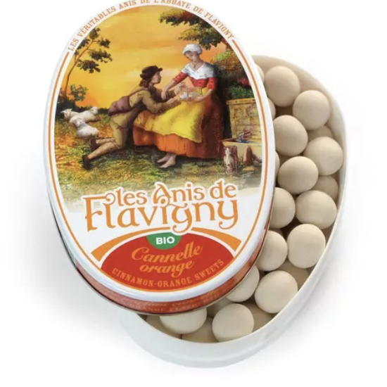 Cinnamon-Orange Pastilles Oval Tin - Anis de Flavigny