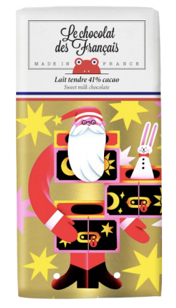 Santa Milk chocolate bar  80g (2.8 oz) - Le Chocolat des Francais