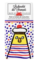 Dark chocolate w/ Hazelnuts  La Poule Mouillée  bio · 30g - Le Chocolat des Francais