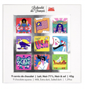 Box of 9 chocolate squares  USA  bio · 45g - Le Chocolat des Francais