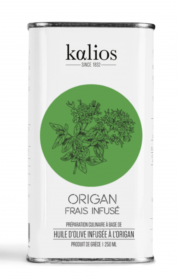 Kalios Oregano infused olive oil Tin 250ml