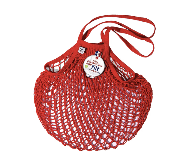 Net Bag, Long Handles, Red Love - FILT 1860