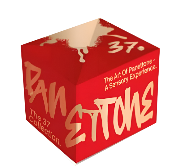 Panettone Cake with Forest Fruits, White Chocolate Cover in red box - 37 GRAFFITI