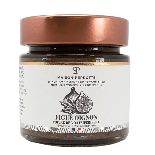 Chutney, Fig, Onion, Voatsiperifery Peppercorns, 4.2oz - Maison Perrotte