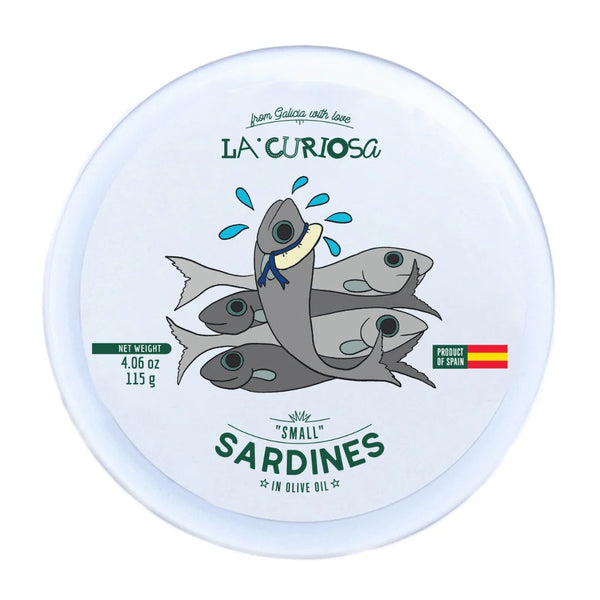 Small Sardines in Truffled Olive Oil (10-14 pieces). Tin. - La Curiosa Tin Fish
