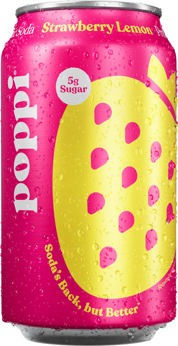 Strawberry Lemon Prebiotic Soda - Poppi