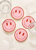 Peach and Tomato Smile Coasters - One & Only Paper