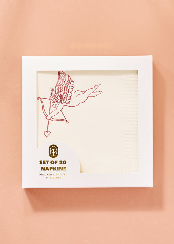 Cupid Cocktail Paper Beverage Napkin - One & Only Paper