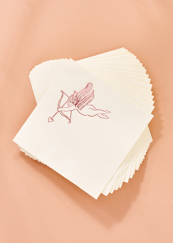 Cupid Cocktail Paper Beverage Napkin - One & Only Paper