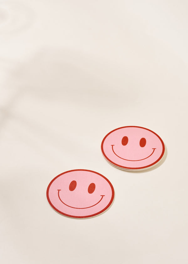Peach and Tomato Smile Coasters - One & Only Paper