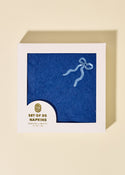 Coquette Navy Bow Cocktail Paper Beverage Napkins - One & Only Paper