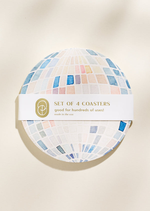 Mirror Ball Disco Coasters - One & Only Paper