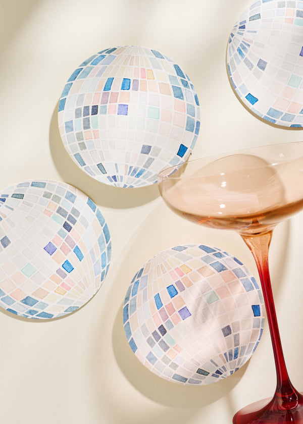 Mirror Ball Disco Coasters - One & Only Paper