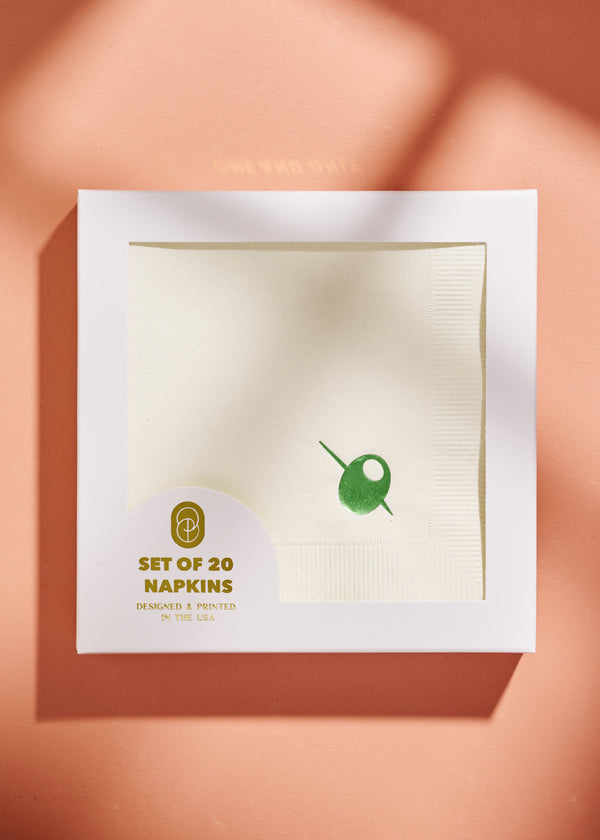 Olive Cocktail Napkins -  One & Only Paper