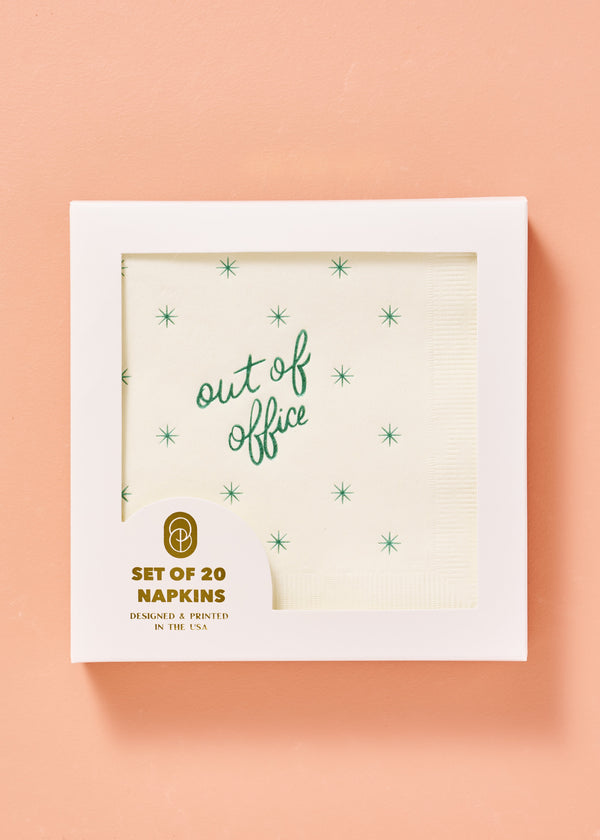 Out of Office Cocktail Paper Beverage Napkins - One & Only Paper