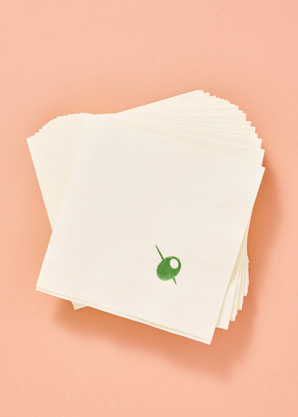 Olive Cocktail Napkins -  One & Only Paper