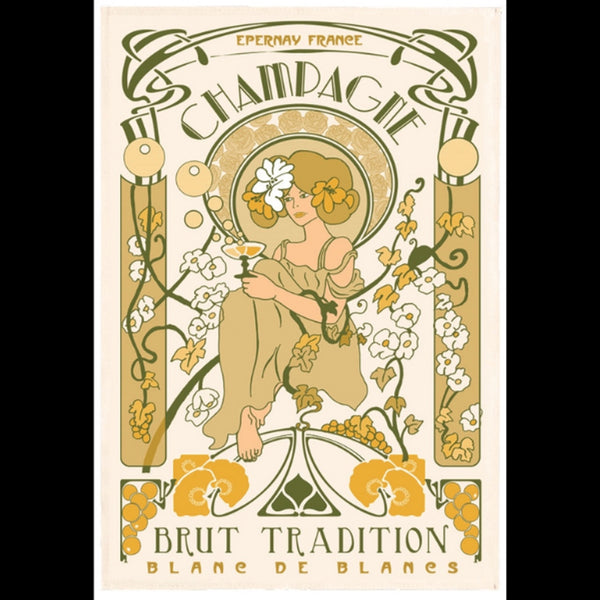 Tea Towel Champagne Epernay - Torchons & Bouchons