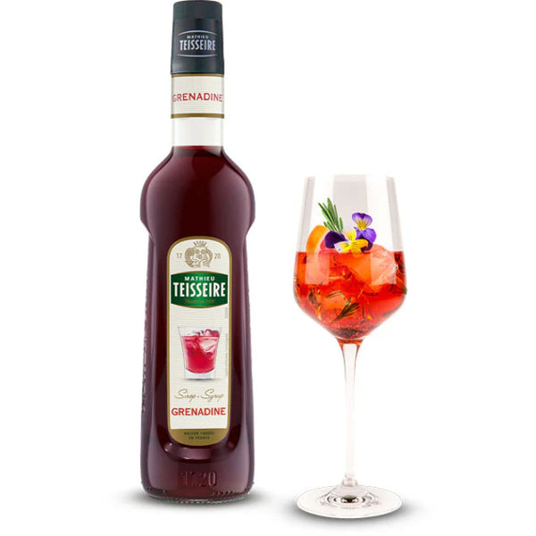 Grenadine Syrup Glass Bottle - Teisseire