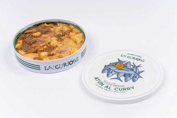 Tuna Belly Fillets with Green Curry. Tin. - La Curiosa Tin Fish