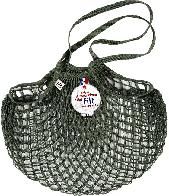 Net Bag, Long Handles, Khaki - FILT 1860