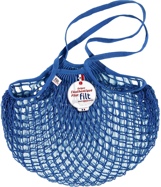 Net Bag, Long Handles, Blue Matisse - FILT 1860