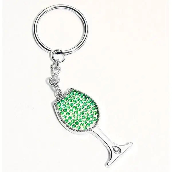 Enamel Keychain - Glass of Wine