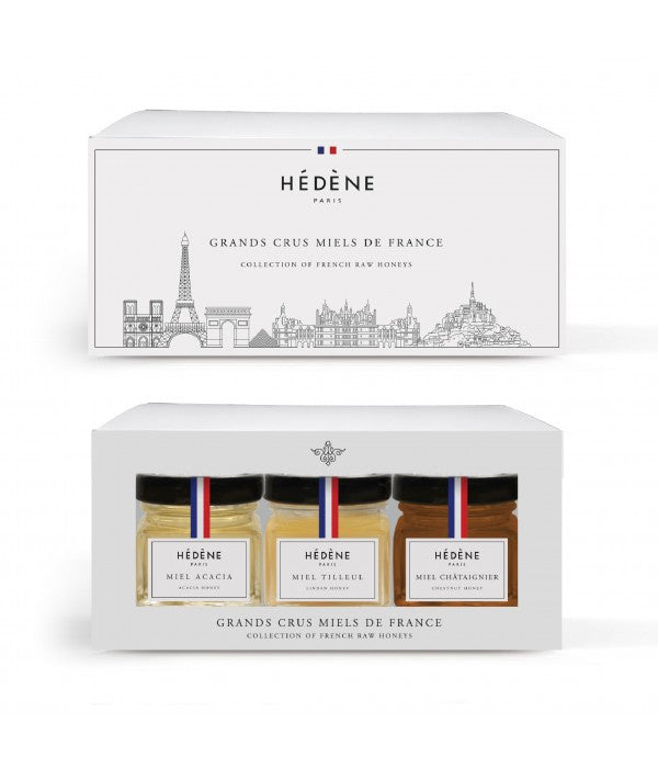 Paris Box Acacia, Linden, Chestnut (3*1.4oz) - Hedene Honey