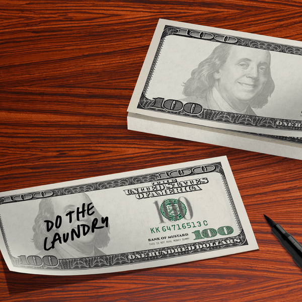 Cash Sticky Notes - Mustard