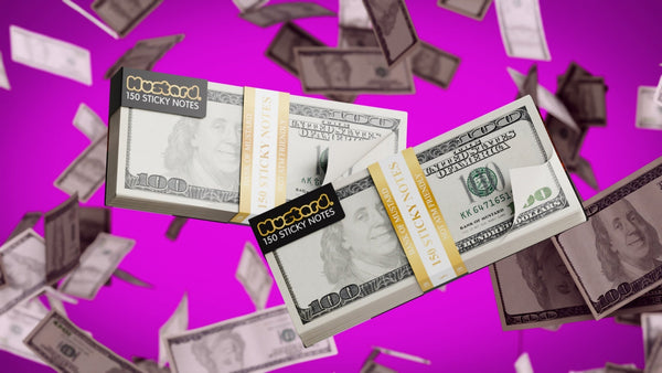 Cash Sticky Notes - Mustard