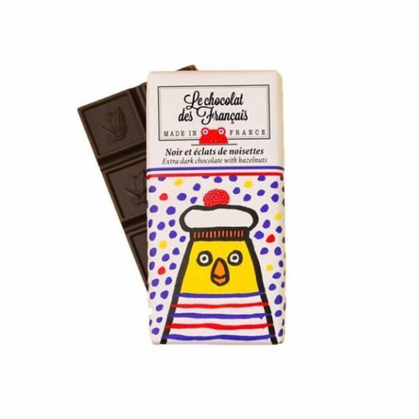 Dark chocolate w/ hazelnuts  la poule mouillée  bio · 30g - Le Chocolat des Francais